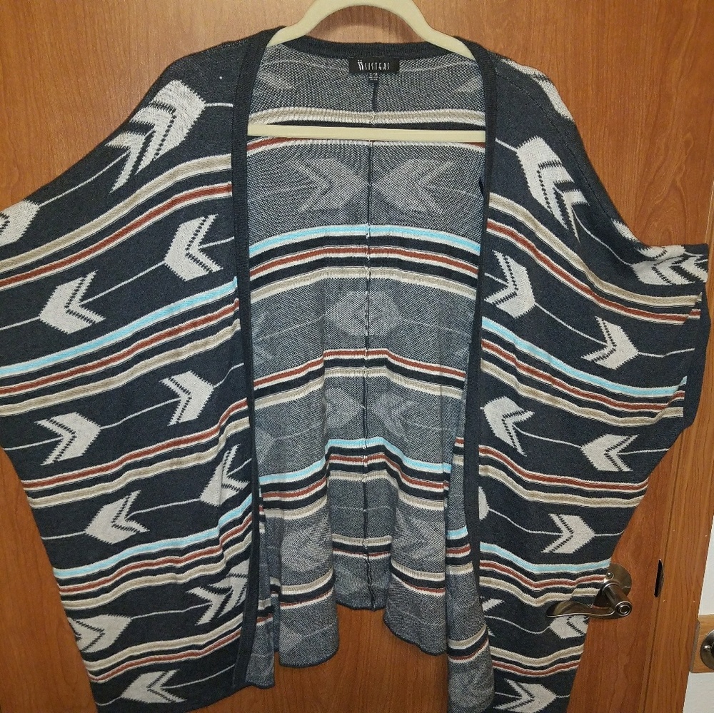 Aztec style sweater wrap